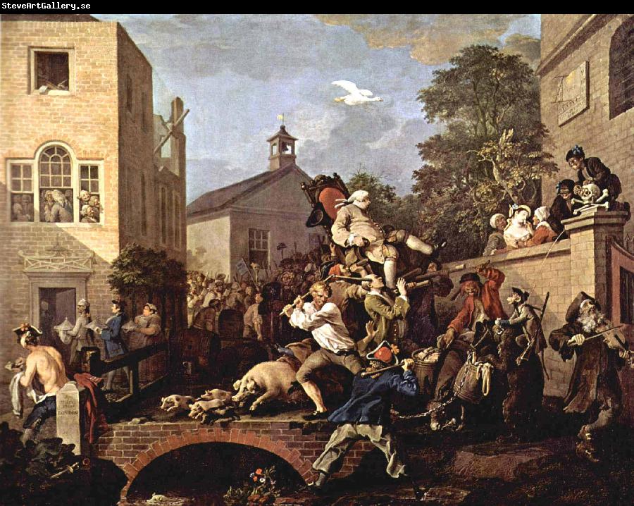 William Hogarth Der Triumphzug des Abgeordneten